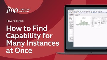 How to Find Capability for Many Instances at Once in JMP