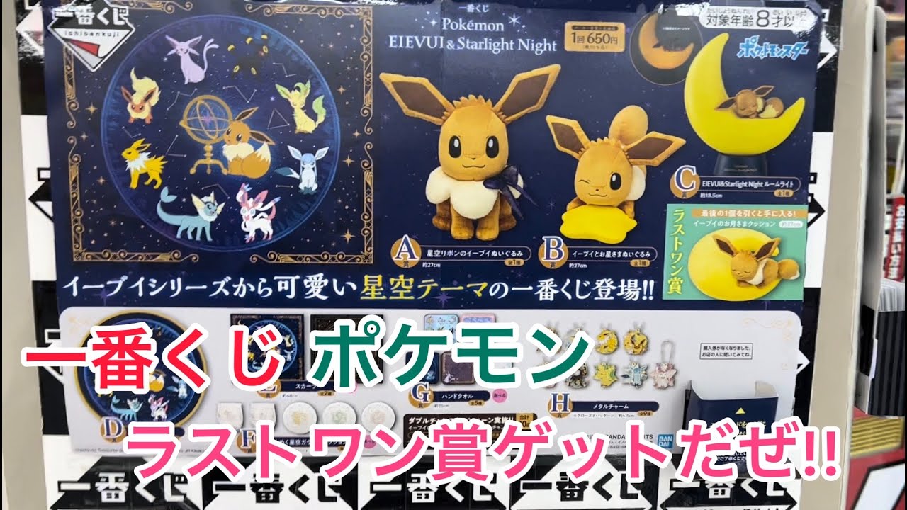 一番くじ 可愛いイーブイズが沢山のくじでラストワン賞ゲットだぜ ポケモン Youtube