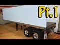 Tamiya truck flat bed trailer: How to selfmade a container for #56306 - King hauler, Globe liner