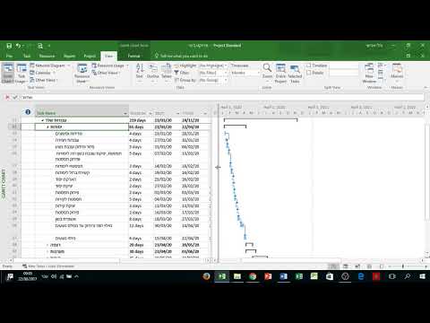 תכנון פרויקט בינוי באמצעות MS Project