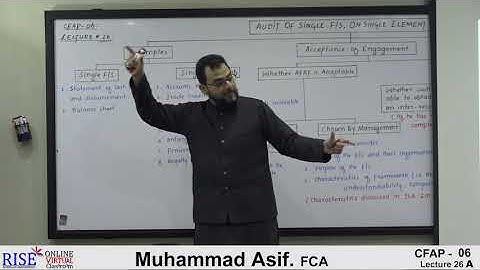 CFAP 06 || Muhammad Asif, FCA || Lecture 26A