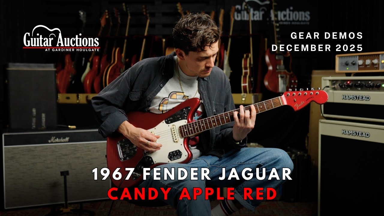 1967 Fender Jaguar - Candy Apple Red | December 2025 Gear Demo | Guitar Auctions at GH
