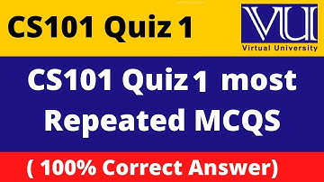 CS101 quiz 1 solution fall 2022  #ARSciencelogy @ARSciencelogy