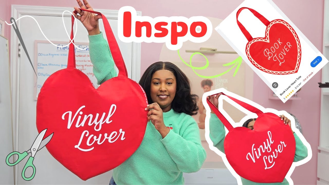DIY Heart Shaped Tote Bag ( Barnes & Noble Inspired) | No pattern needed