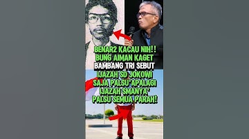 HEBOH!! BAMBANG TRI BONGKAR TERNYATA IJAZAH SD JOKOWI JUGA PALSU #shorts