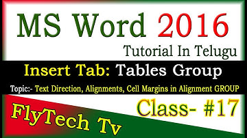 Alignment Group In Layout Tab in MS Word 2016 in Telugu|| MS Word 2016 Tutorial In Telugu