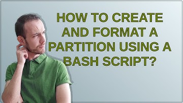 How to create and format a partition using a Bash script?