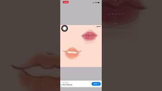Speed drawing of lips