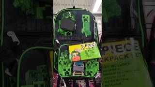 MINECRAFT GAMER 5 PIECE BACKPACK SET $22.99 - LUNCH BOX WATER BOTTLE KEYCHAIN - GREAT GIFT IDEAS