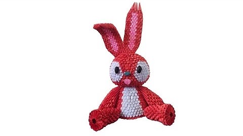 How to make 3D Origami Bunny Part2 tutorial End( Head, And ear)#diy #papercraft #handmade