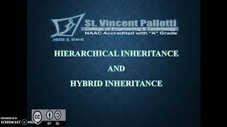 Hierarchical and hybrid inheritance in c++