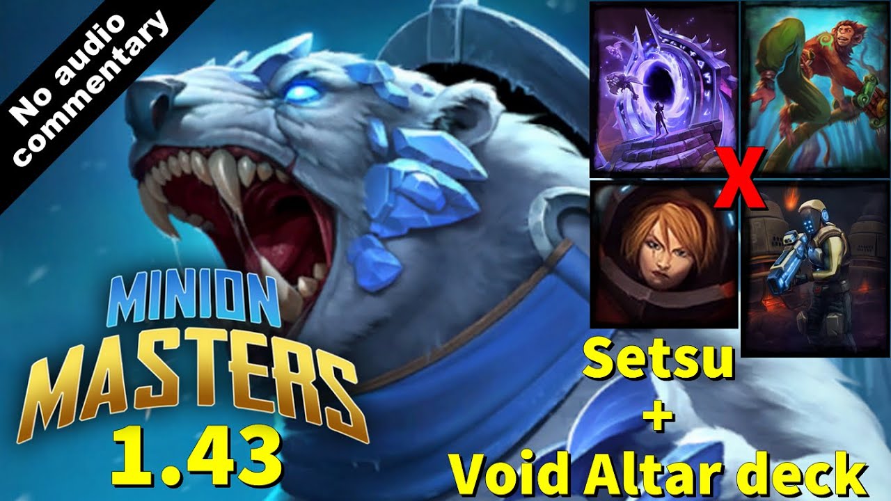 Minion Master 1.43 Setsu + Void Altar deck 2v2 gameplay [No Vocal