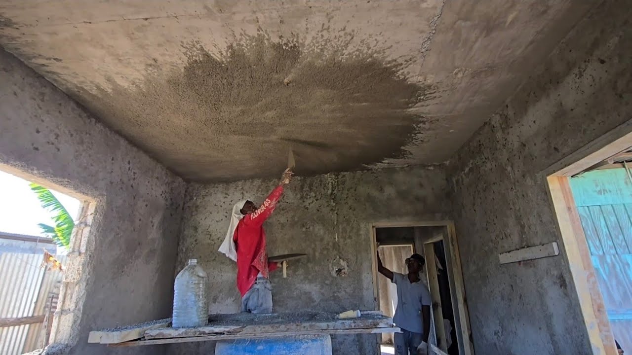 ROUGH CASTING CEILING & RENDERING WALLS, MISS P HOUSE!!!!