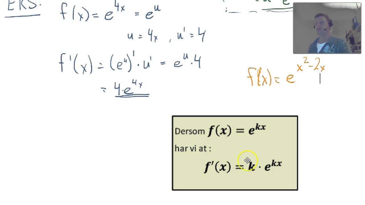 Derivasjon R1 - Derivasjon av e^x - YouTube
