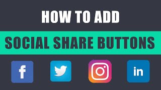 How to add social share buttons on WordPress