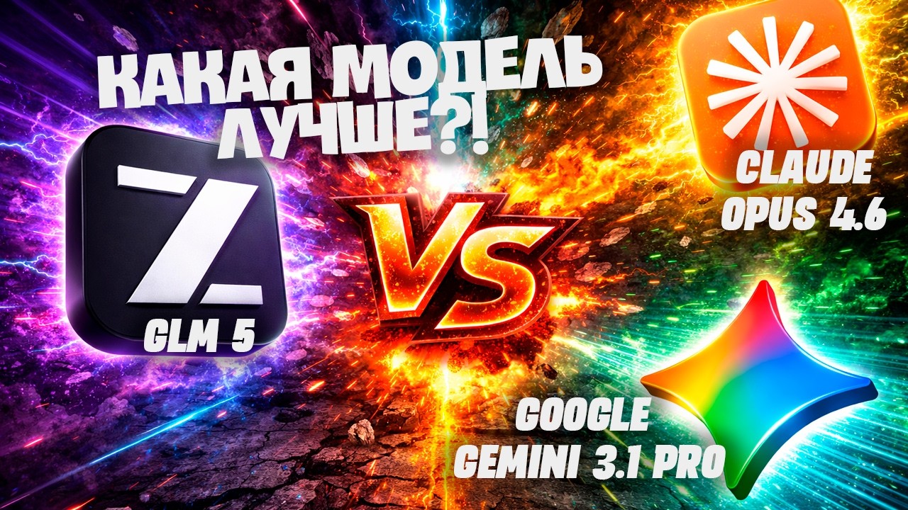 Google Gemini 3.1 Pro vs Claude Opus 4.6 vs GLM 5: сравнение llm - моделей | Кто сильнее?