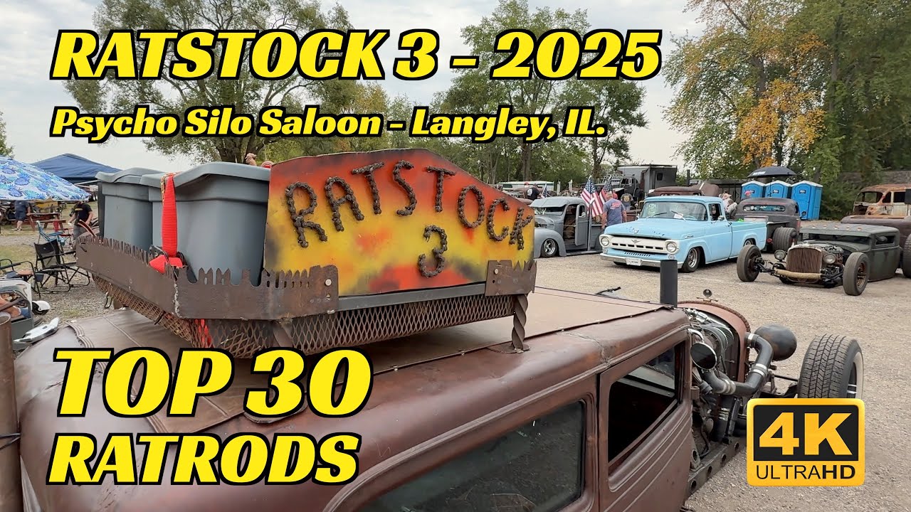🔥RATSTOCK 3 - 2025 🔥 TOP 30 RATRODS 🔥 ULTIMATE RATROD SHOW | Psycho Silo Saloon Langley, IL.