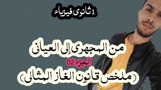 ملخص قانون الغاز المثالي : الجزء 02 (الضغط ، درجة الحرارة، الحجم المولي...)/1 ثانوي فيزياء