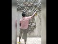 Home interior Buddha cement 3D mural artwork