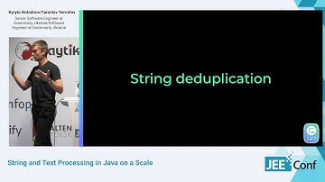 String and Text Processing in Java on a Scale (Kyrylo Holodnov and Yaroslav Yermilov, Ukraine) [RU]