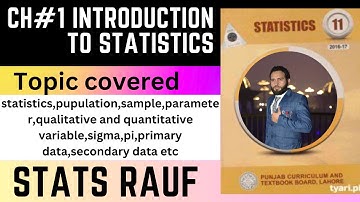 ch1 introduction to statistics  stat part1 ch1 ist year stats ch1