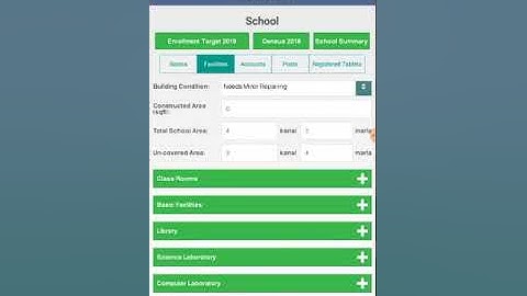 How to update school basic facilities data in SIS