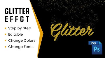 Glitter Text effect in Photoshop with editable Fonts