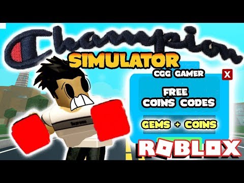 Become The Champion And Get Free Coins And Gems Promo Codes Roblox Champion Simulator Youtube - free robux obby by roblox roblox codes for robux 2019 empty stocking