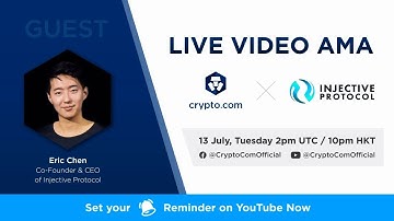 [INJ] - Live Video AMA with Eric Chen, Co-Founder & CEO of Injective Protocol