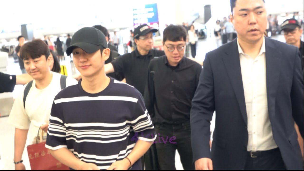 20180618 #정해인 #JungHaeIn #丁海寅  departure Hong Komg Airport 4KLive