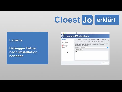 Lazarus Debugger Fehler nach Installation beheben