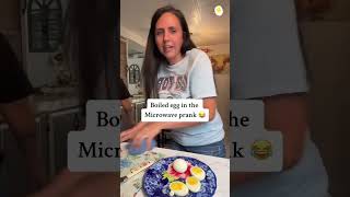 Micro-blog stove egg prank 🥚💥🤣#funny #fun #fyp #prank