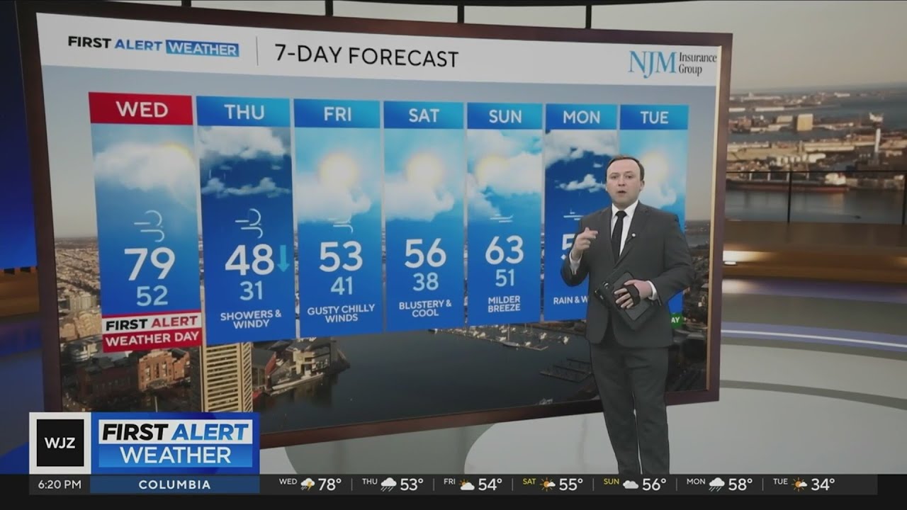 Strong storms could move into Maryland on Wednesday - YouTube