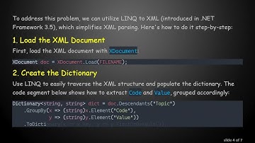 How to Extract Values from an XML Node in C#  Using Dictionary