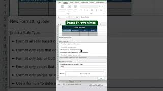 How to Automate Borders in Excel | Auto Border Trick Using Conditional Formatting #excel #exceltips