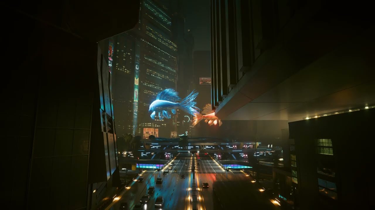 The Dystopian Streets of Night City - Cyberpunk Ambiance to Chill To