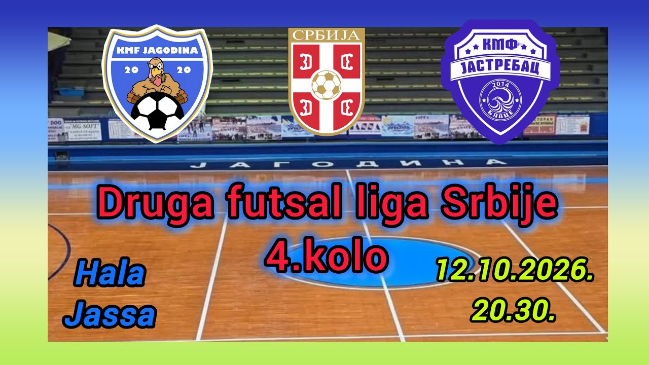 KMF JAGODINA-KMF JASTREBAC Blace Druga futsal liga Srbije 4.kolo