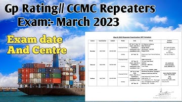 Gp Rating// CCMC Repeaters Exam Date:- March 2023// Exam Centre
