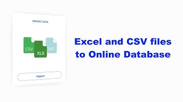How to import Excel and CSV files to online database