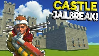 JAILBREAK ESCAPE IN A CASTLE!  Scrap Mechanic Multiplayer Gameplay  Cops VS Robbers