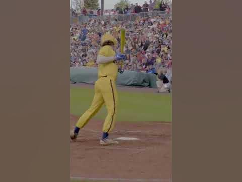 savannah bananas hitter gets hit by fastball - YouTube