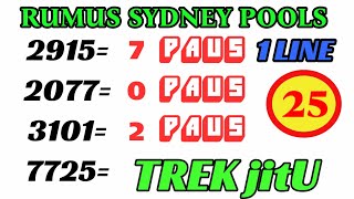 PREDIKSI SYDNEY POOLS SELASA 8 JULI 2025 | TARIKAN PAITO SDY HARI INI | RUMUS 2 DIGIT JITU