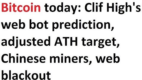 Bitcoin today: Clif High