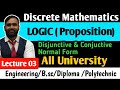 Master Disjunctive & Conjunctive Normal Forms in Logic – Lecture 3 📘