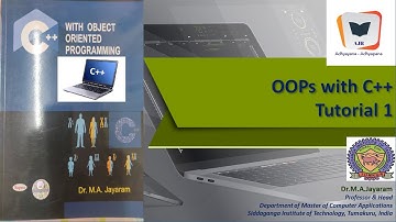 Foundations of C++ Tutorial1|| Dr. M A Jayaram