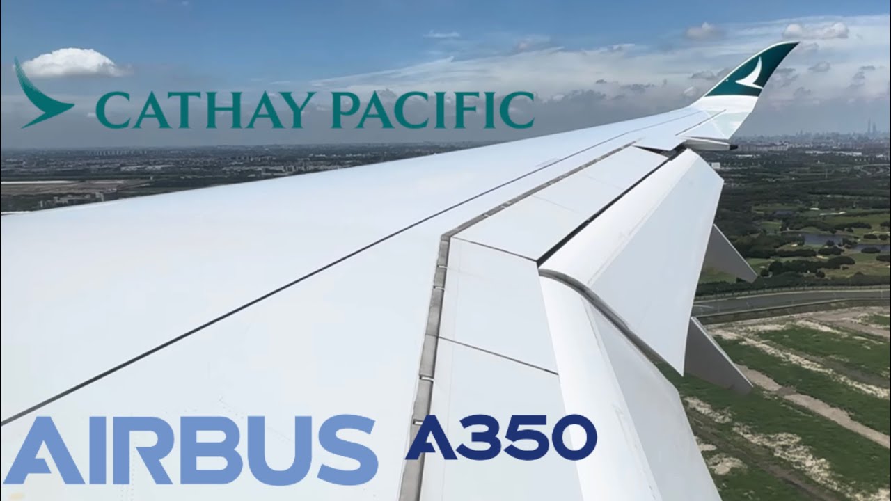 (HARD LANDING + AMAZING FLAP SOUNDS) Cathay Pacific Airbus A350-1000 Landing in Shanghai (PVG)