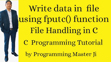 write data in a file using fputc function c file handling|c file handling |how to write data in file