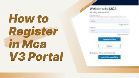 How to Register in V3 Portal of Ministry of Corporate Affairs.