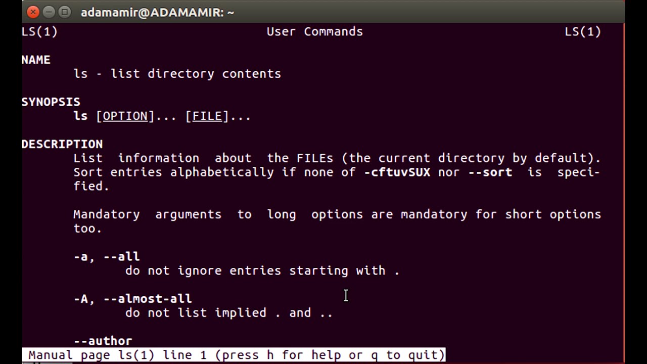 Linux current. Ls в линукс. linux help. базик линукс. unix скрипт.