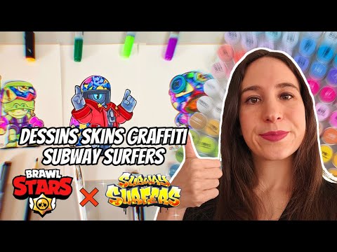 Brawl Stars - Subway Surfers Graffiti Skins Drawing (Stu, Leon & Alli)